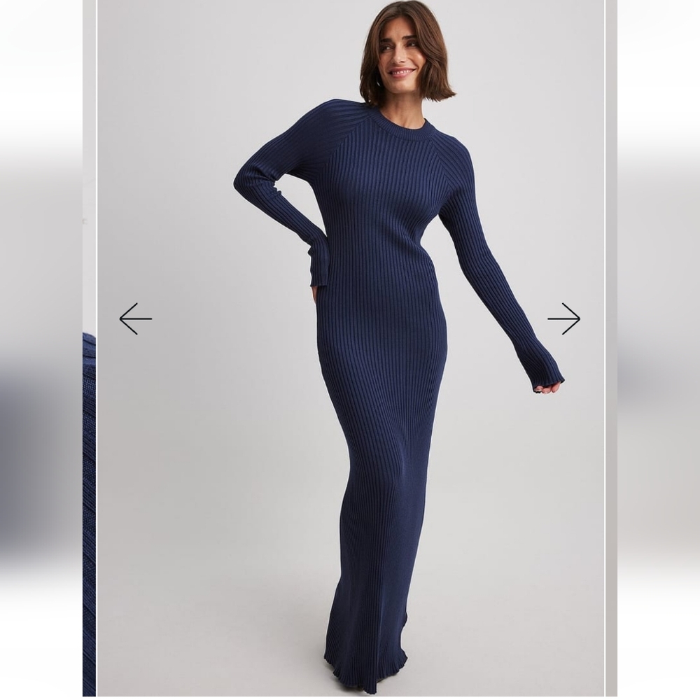 Knitted ribbed maxi dress